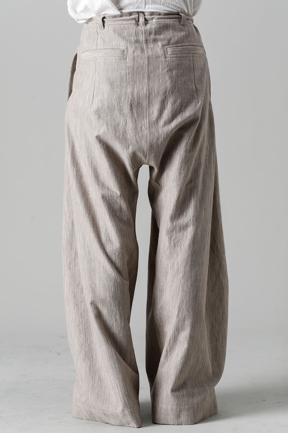 TROUSERS #71 OAT MELE COTTON/WOOL CLOTH