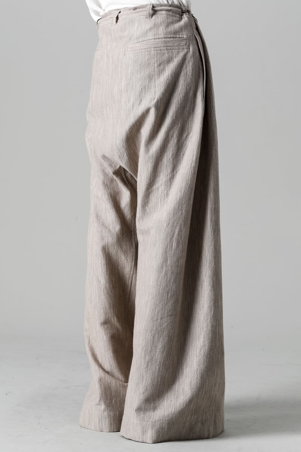 TROUSERS #71 OAT MELE COTTON/WOOL CLOTH