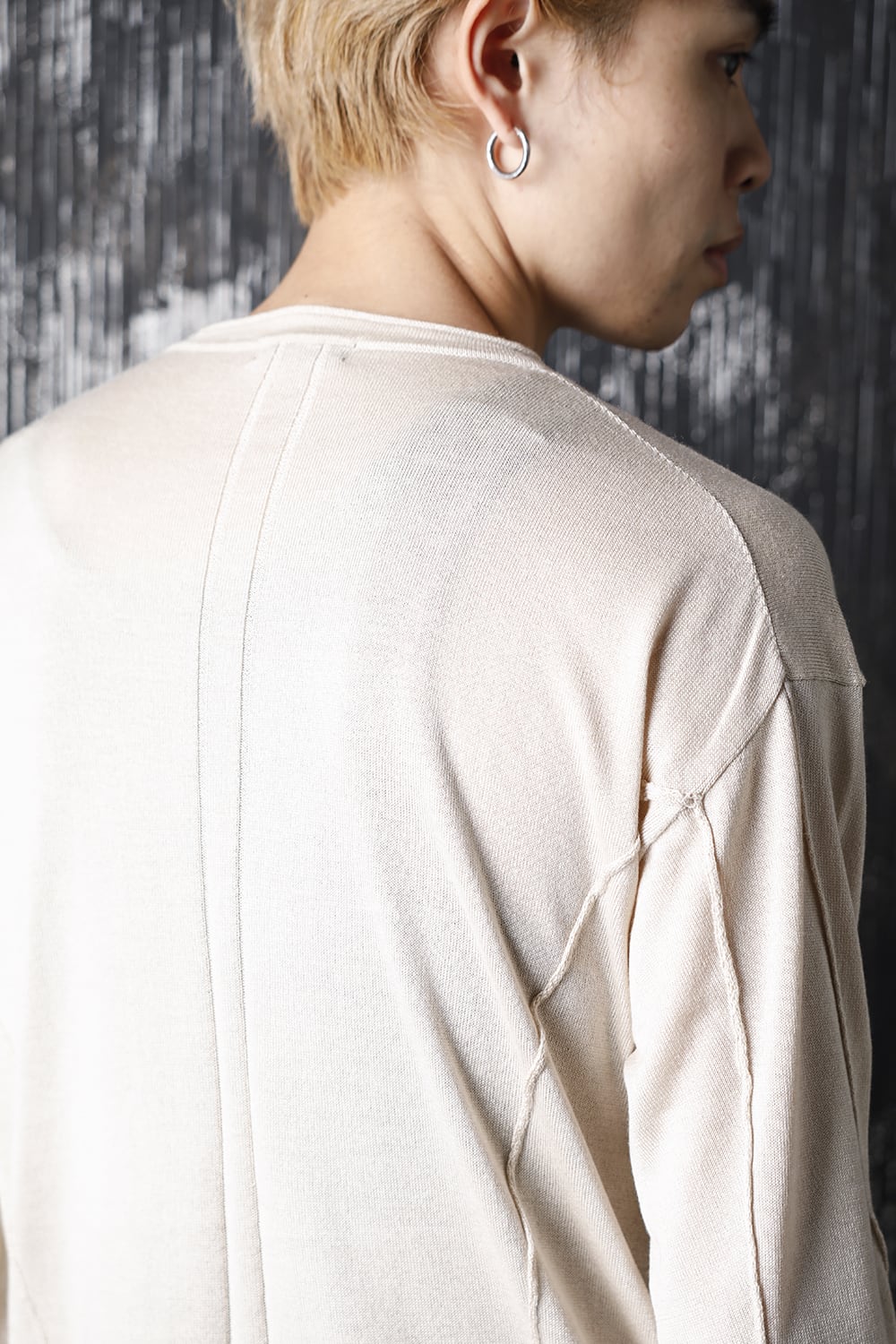 Knit long sleeve silk / cashmere Sand Beige