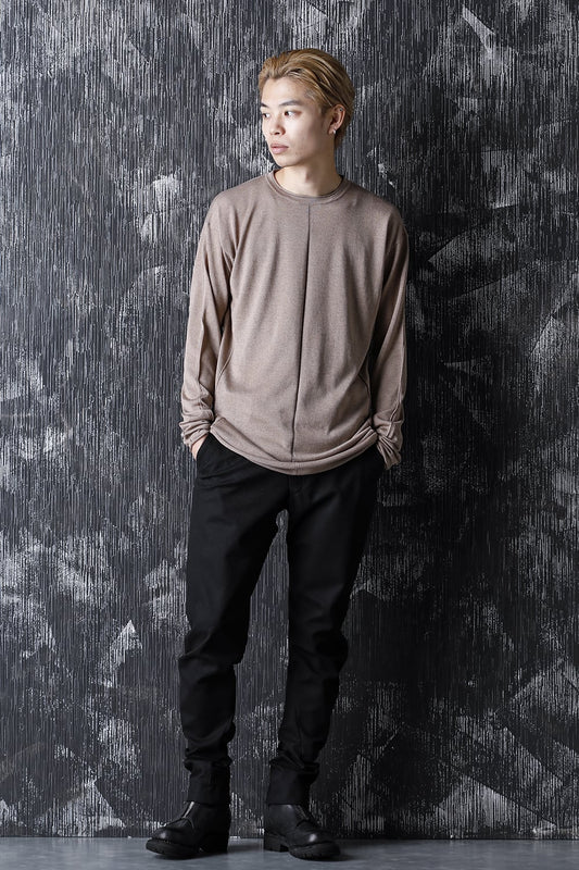Knit long sleeve silk / cashmere Mink