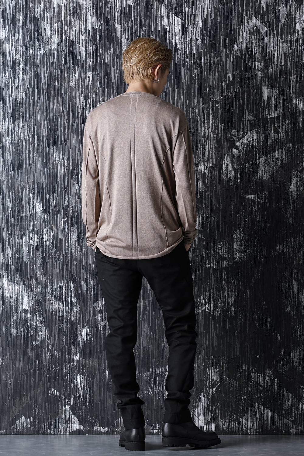 Knit long sleeve silk / cashmere Mink