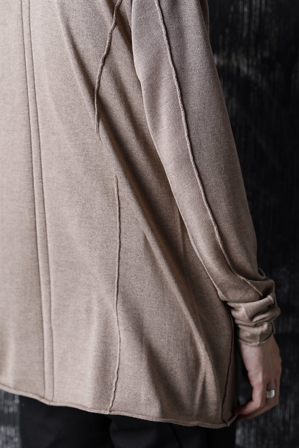 Knit long sleeve silk / cashmere Mink