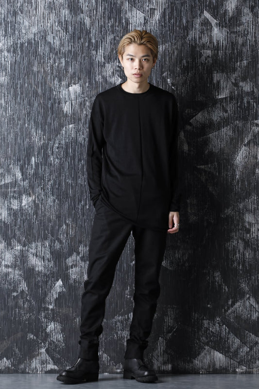 Knit long sleeve silk / cashmere Black