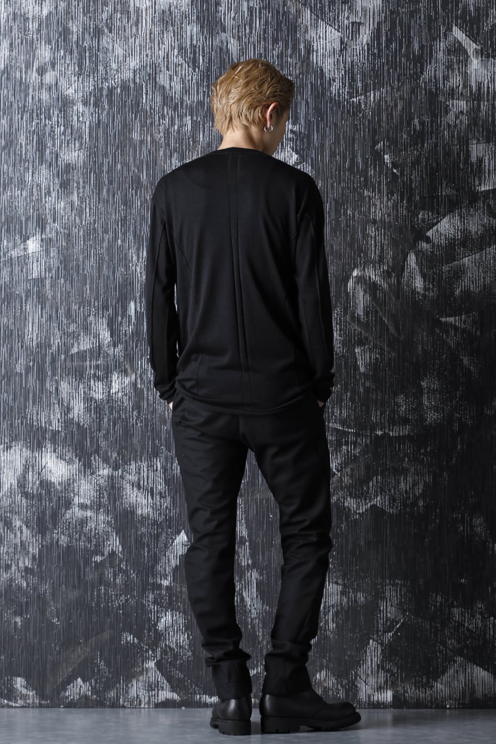 Knit long sleeve silk / cashmere Black