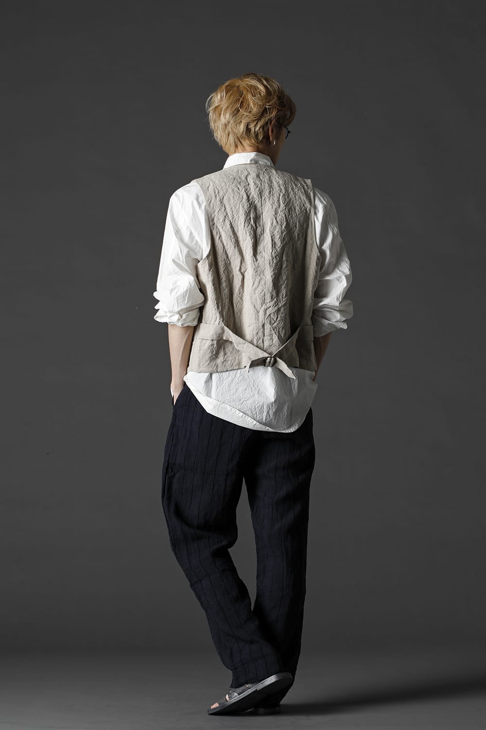 Artist Linen Gilet Natural