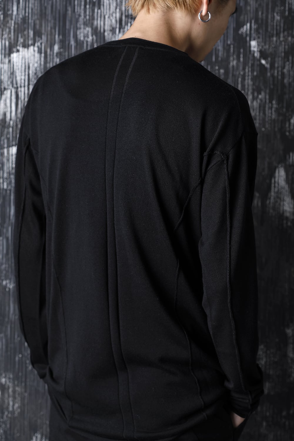 Knit long sleeve silk / cashmere Black