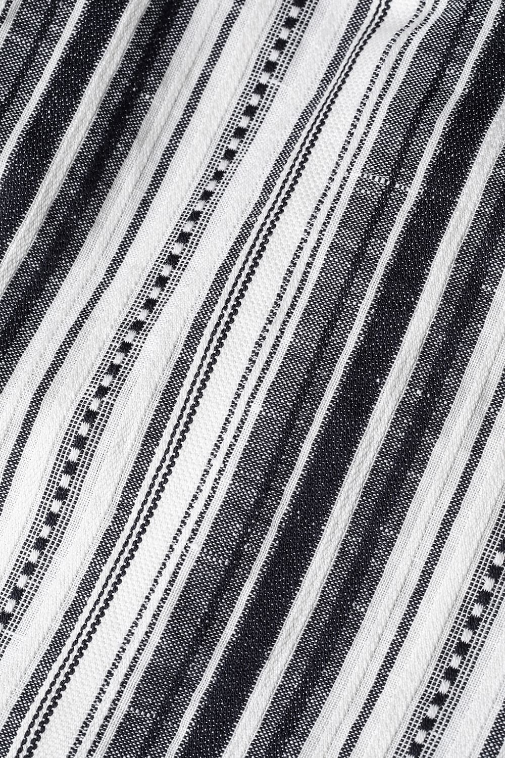 SHIRT#91 COTTON/LINEN CONTRAST STRIPE