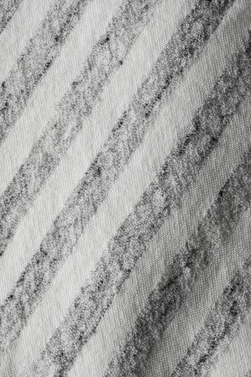 KIMONO#12 BONE STRIPED WOOL/COTTON CLOTH