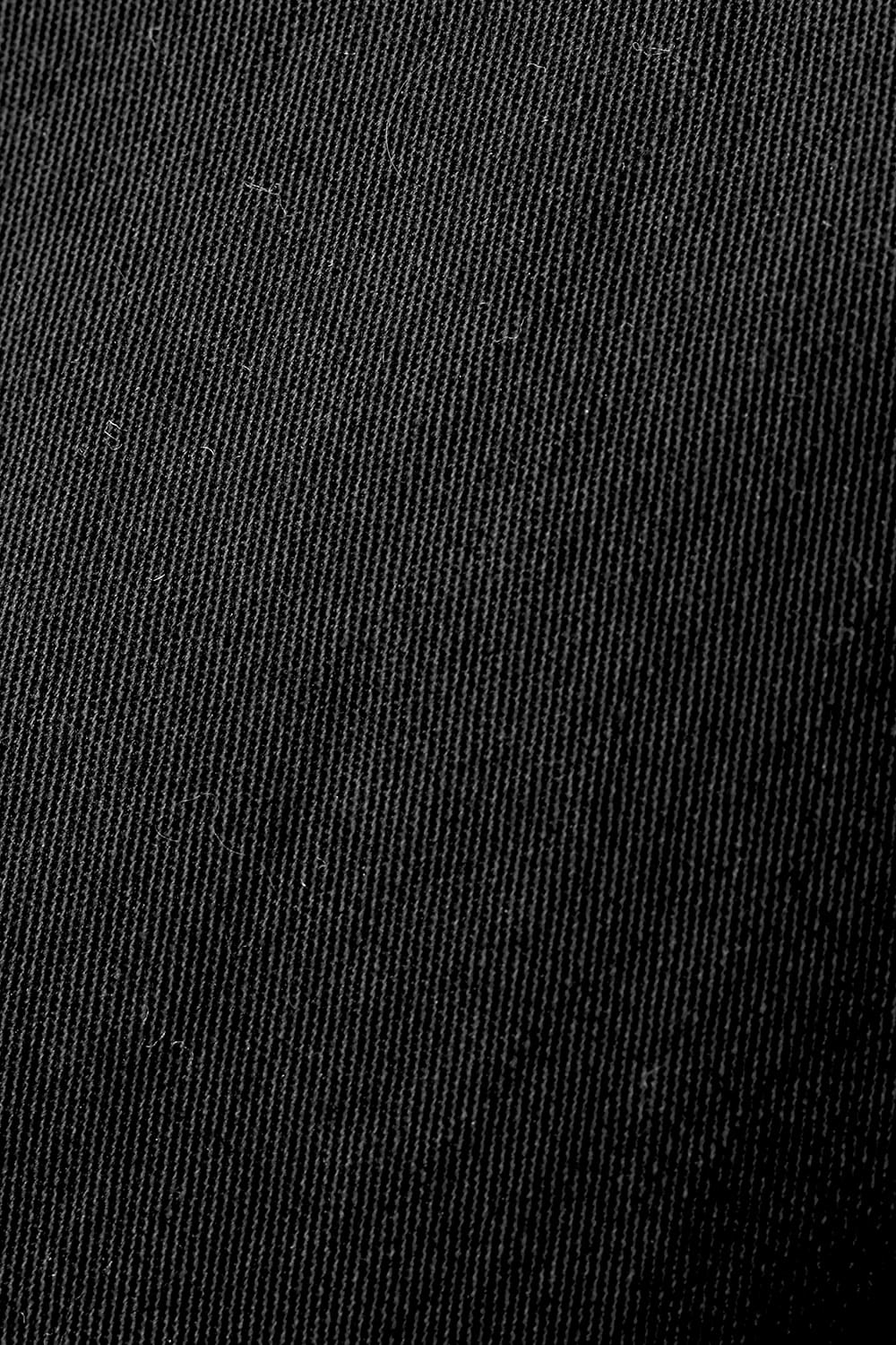 COAT#27 BLACK COATED TWILL