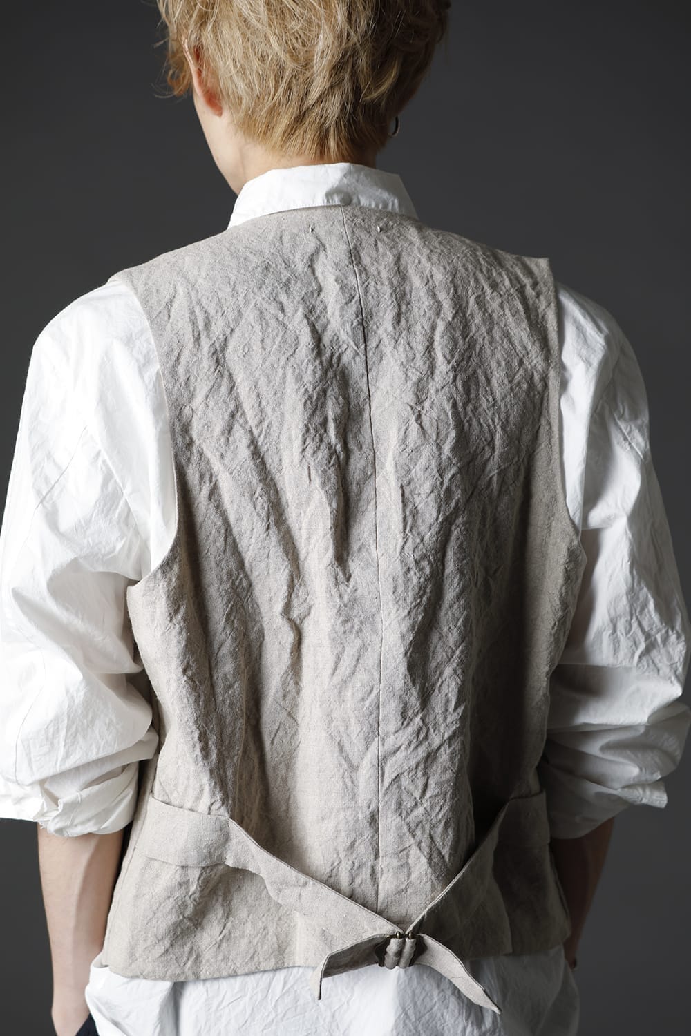 Artist Linen Gilet Natural