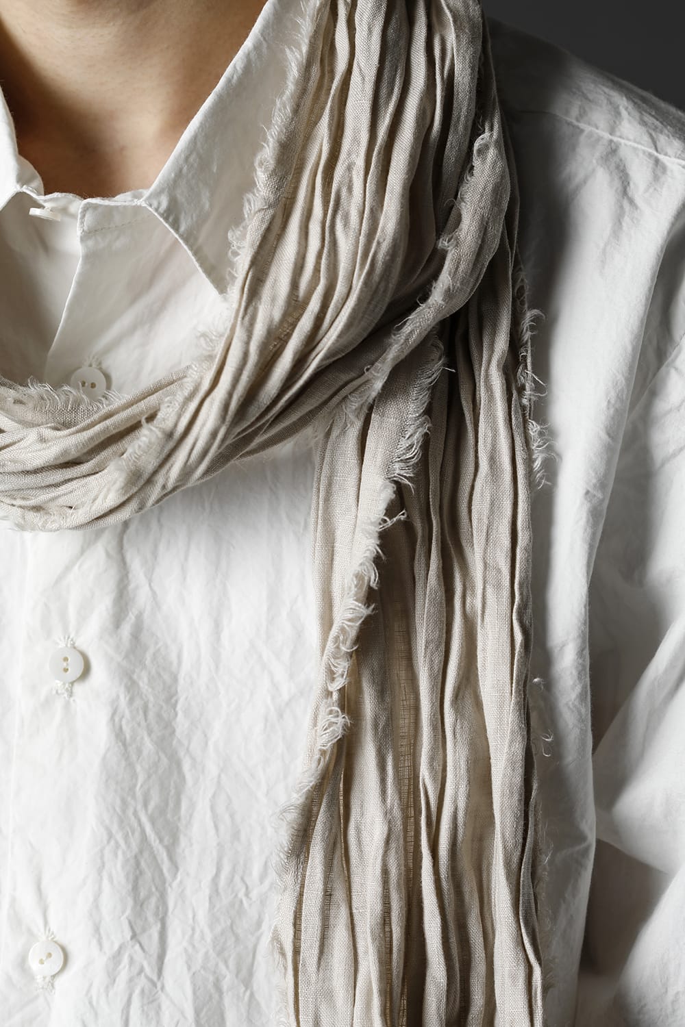 フレンチ リネン ストール エクリュ