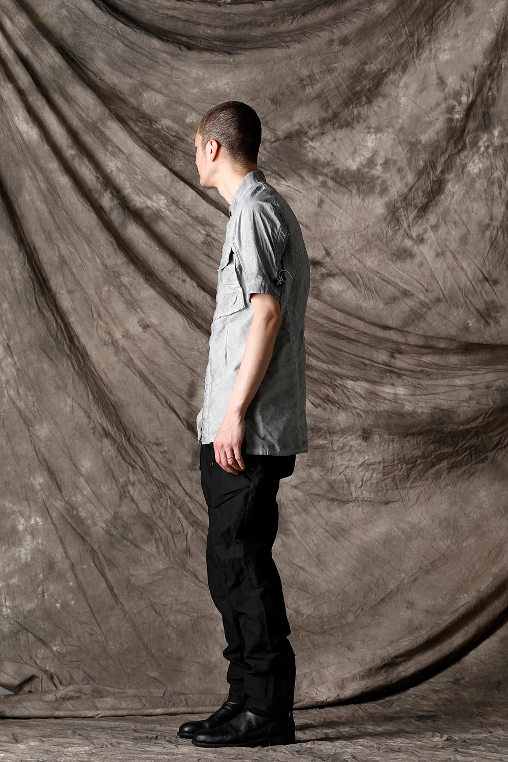 Dobby Minimalist Border Slim Tapered Pants