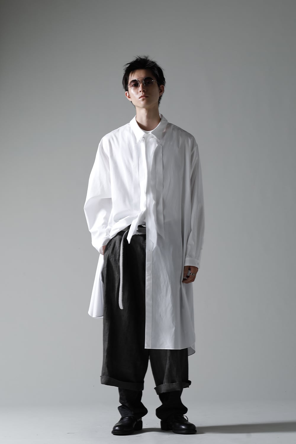 Cropped Straight Slacks Pants