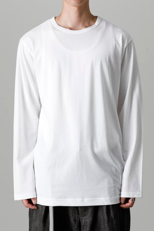 Crew Neck Long Sleeve T-Shirt Off White