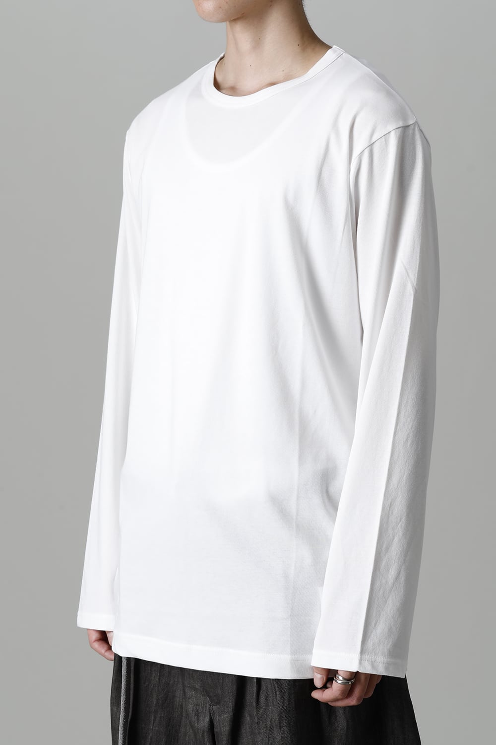 Crew Neck Long Sleeve T-Shirt Off White