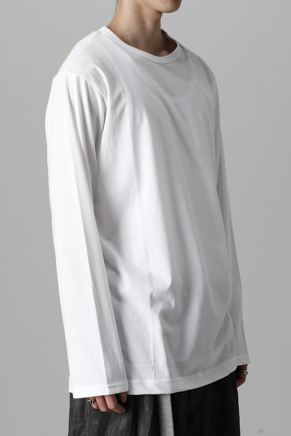 Crew Neck Long Sleeve T-Shirt Off White