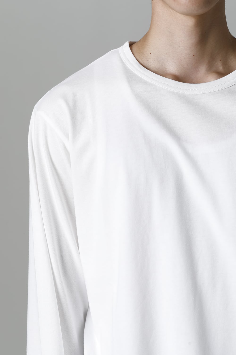 Crew Neck Long Sleeve T-Shirt Off White