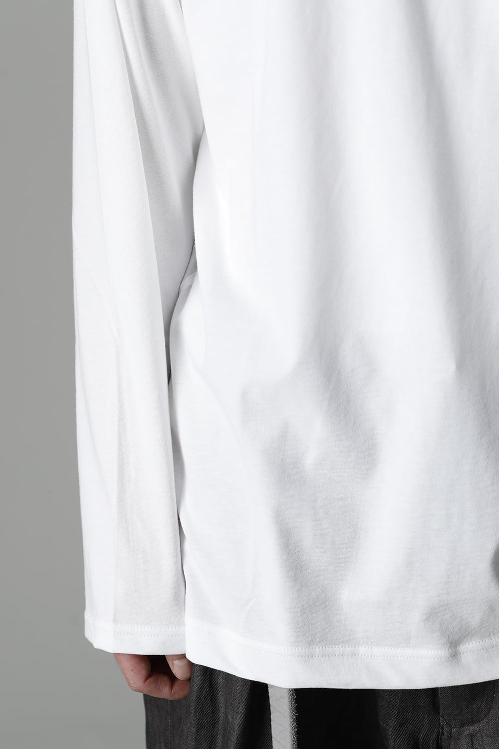 Crew Neck Long Sleeve T-Shirt Off White