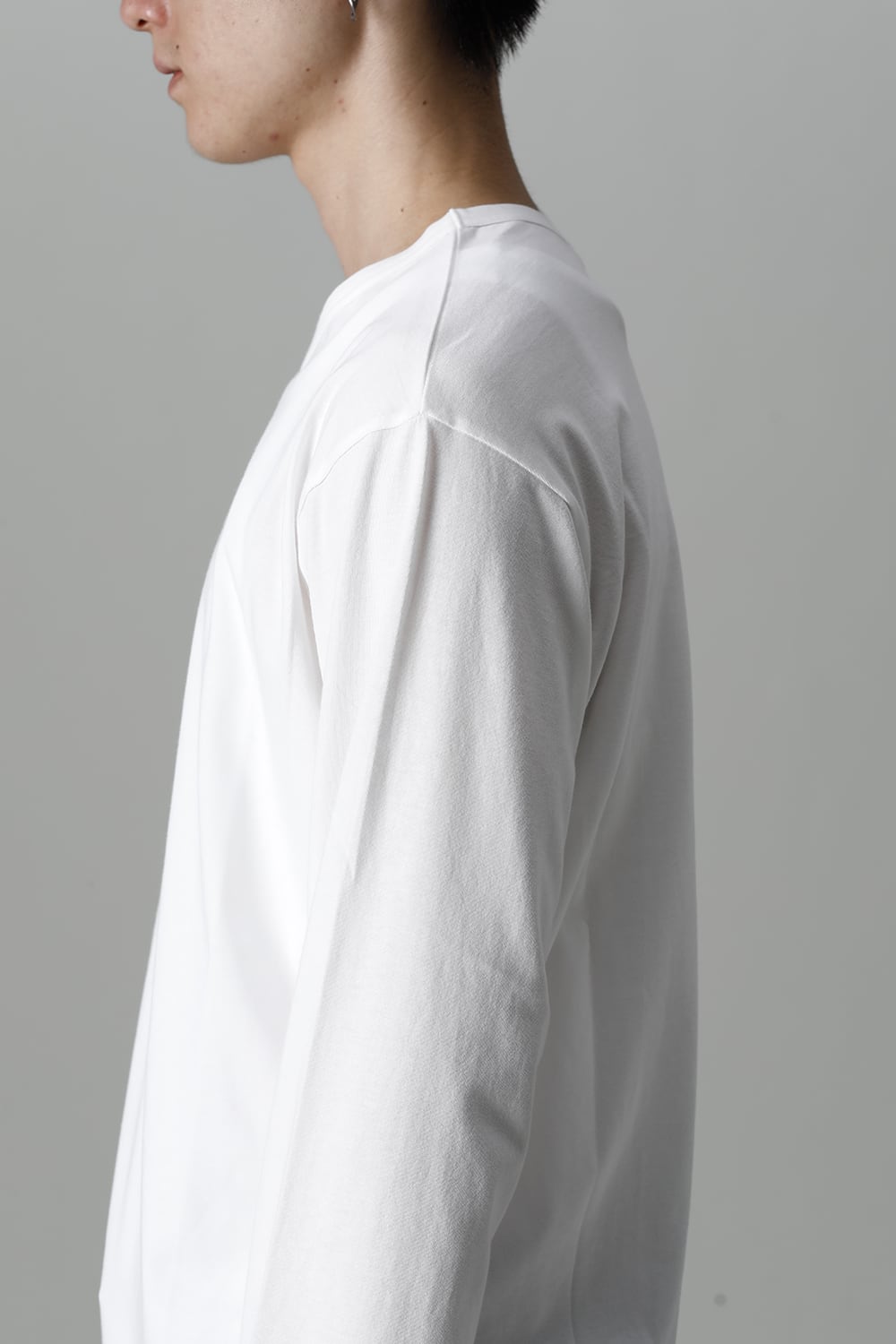 Crew Neck Long Sleeve T-Shirt Off White