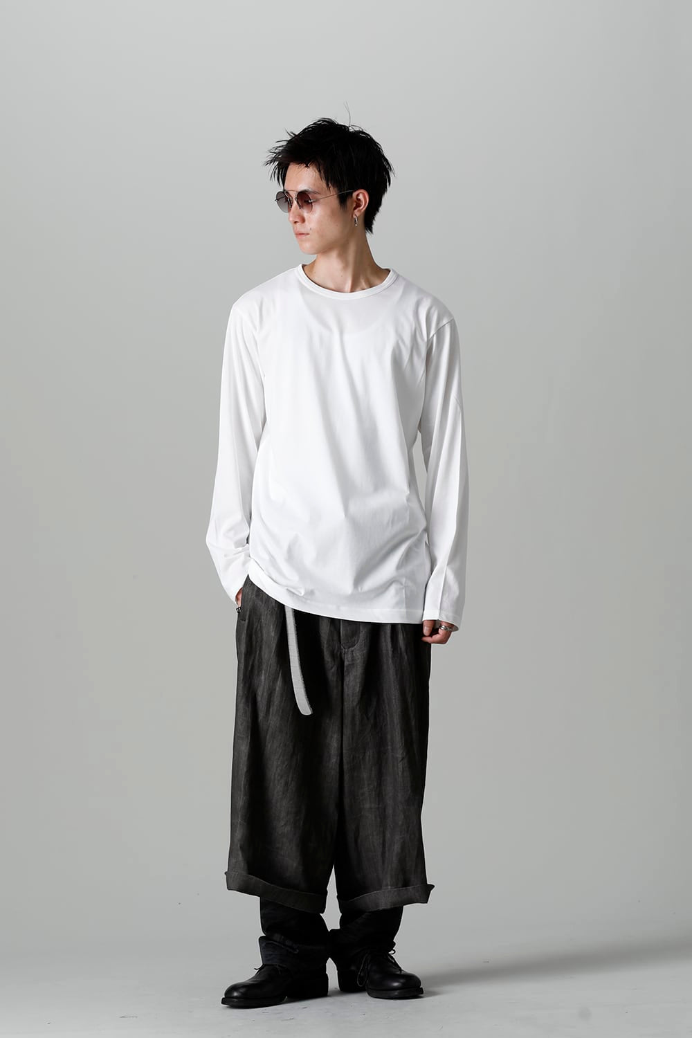 Crew Neck Long Sleeve T-Shirt Off White