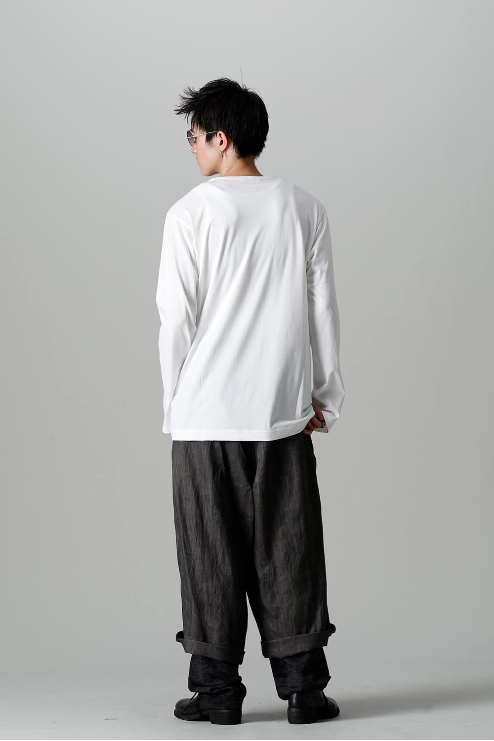 Crew Neck Long Sleeve T-Shirt Off White