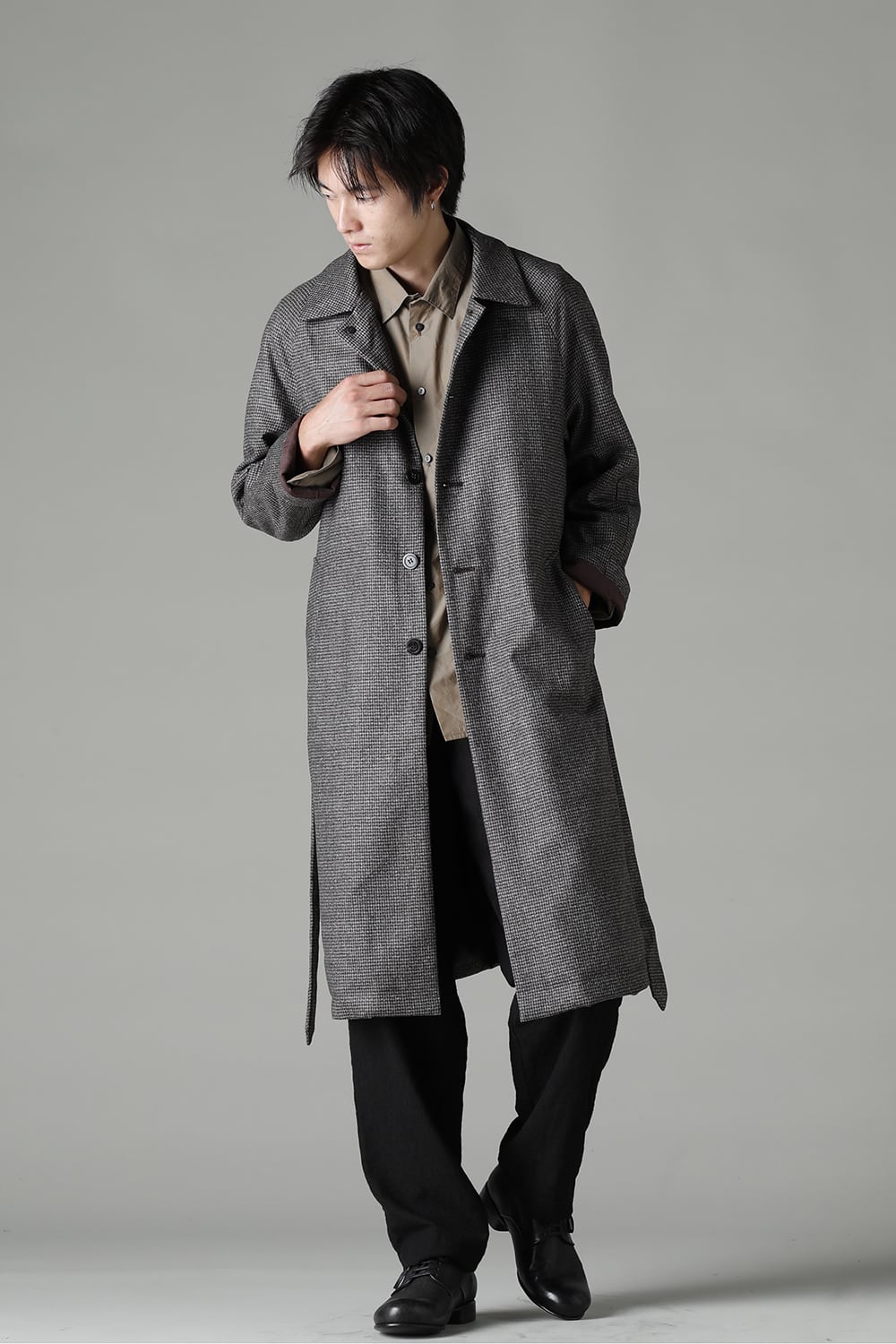 Houndstooth Lagran Long Coat