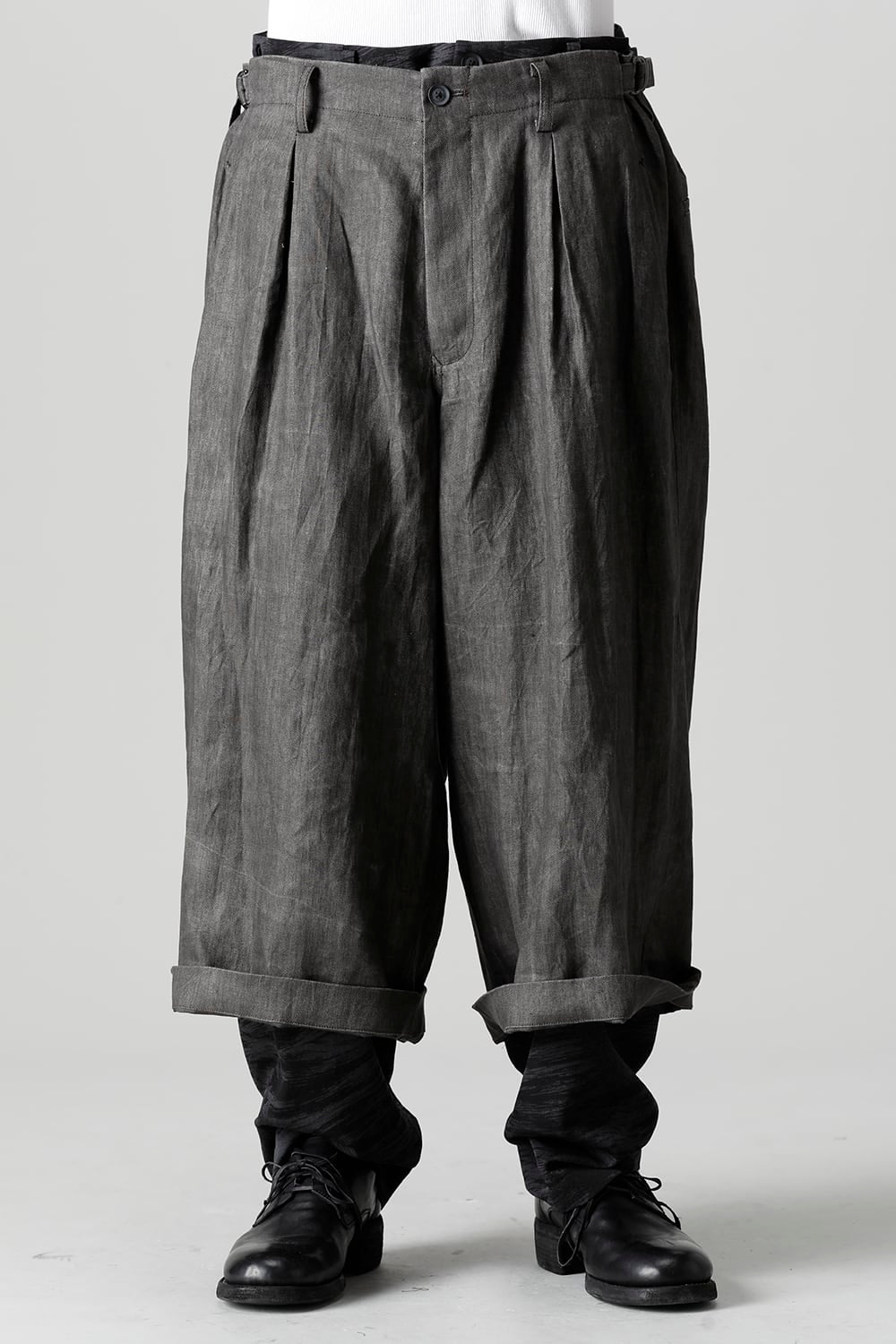 Cropped Straight Slacks Pants