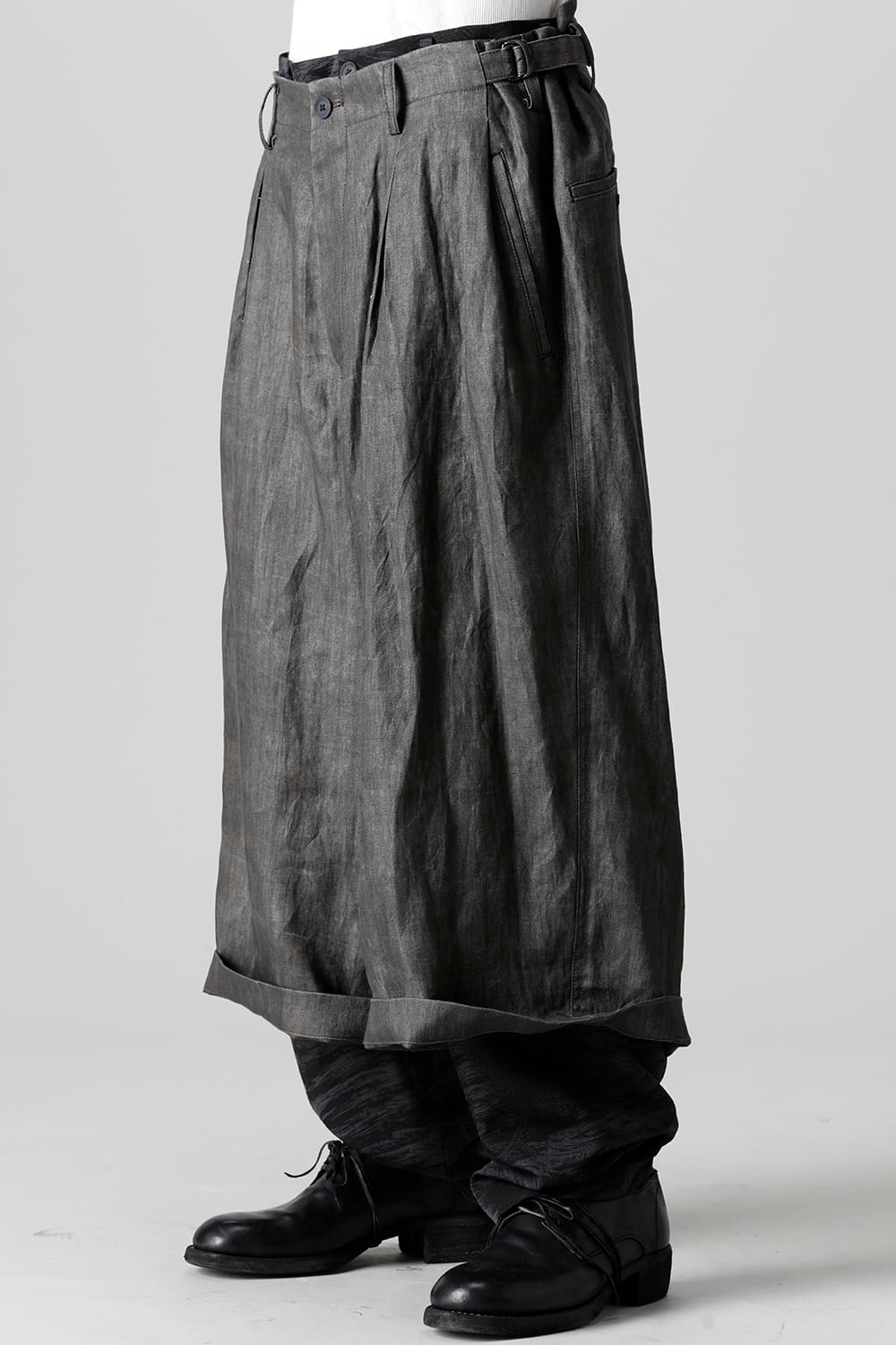 Cropped Straight Slacks Pants