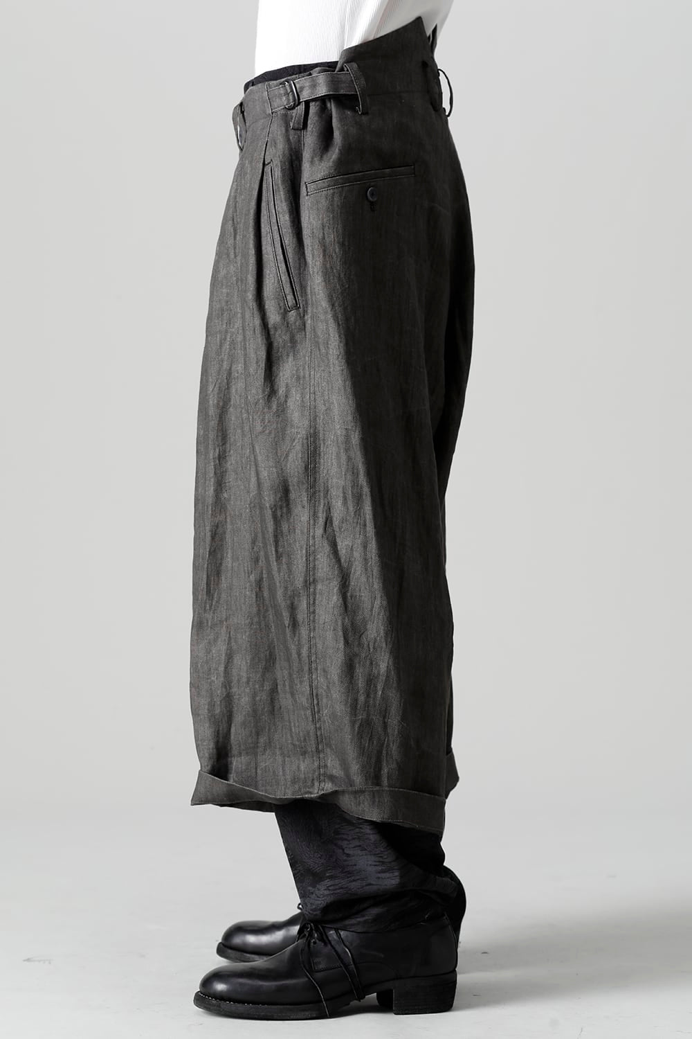 Cropped Straight Slacks Pants