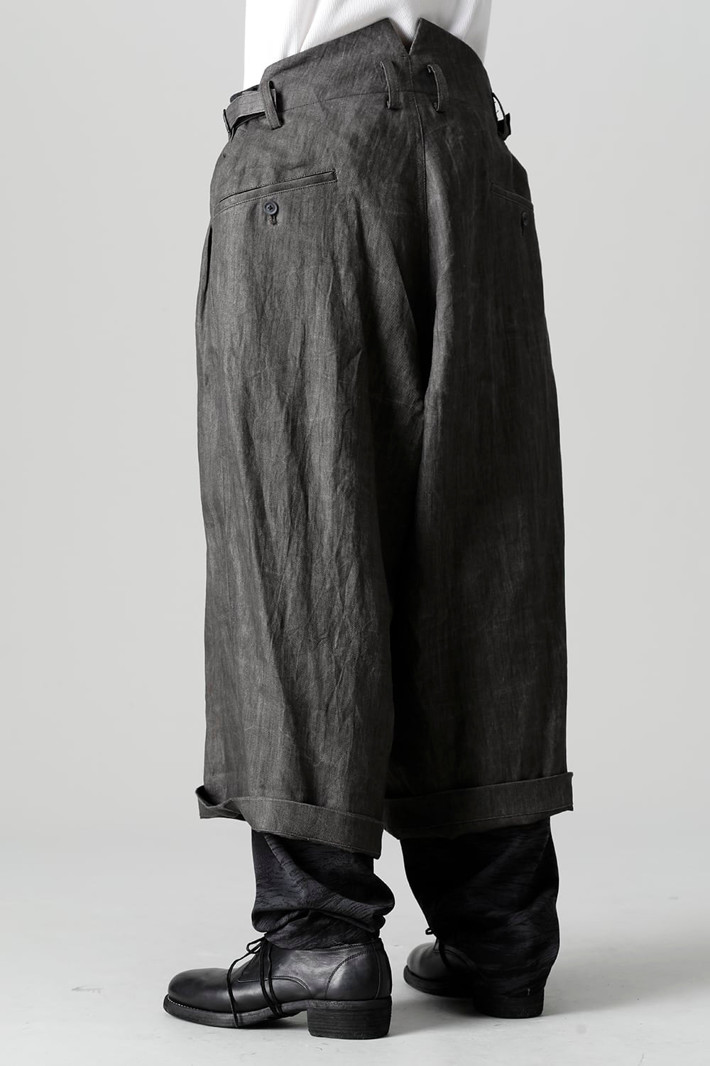 Cropped Straight Slacks Pants