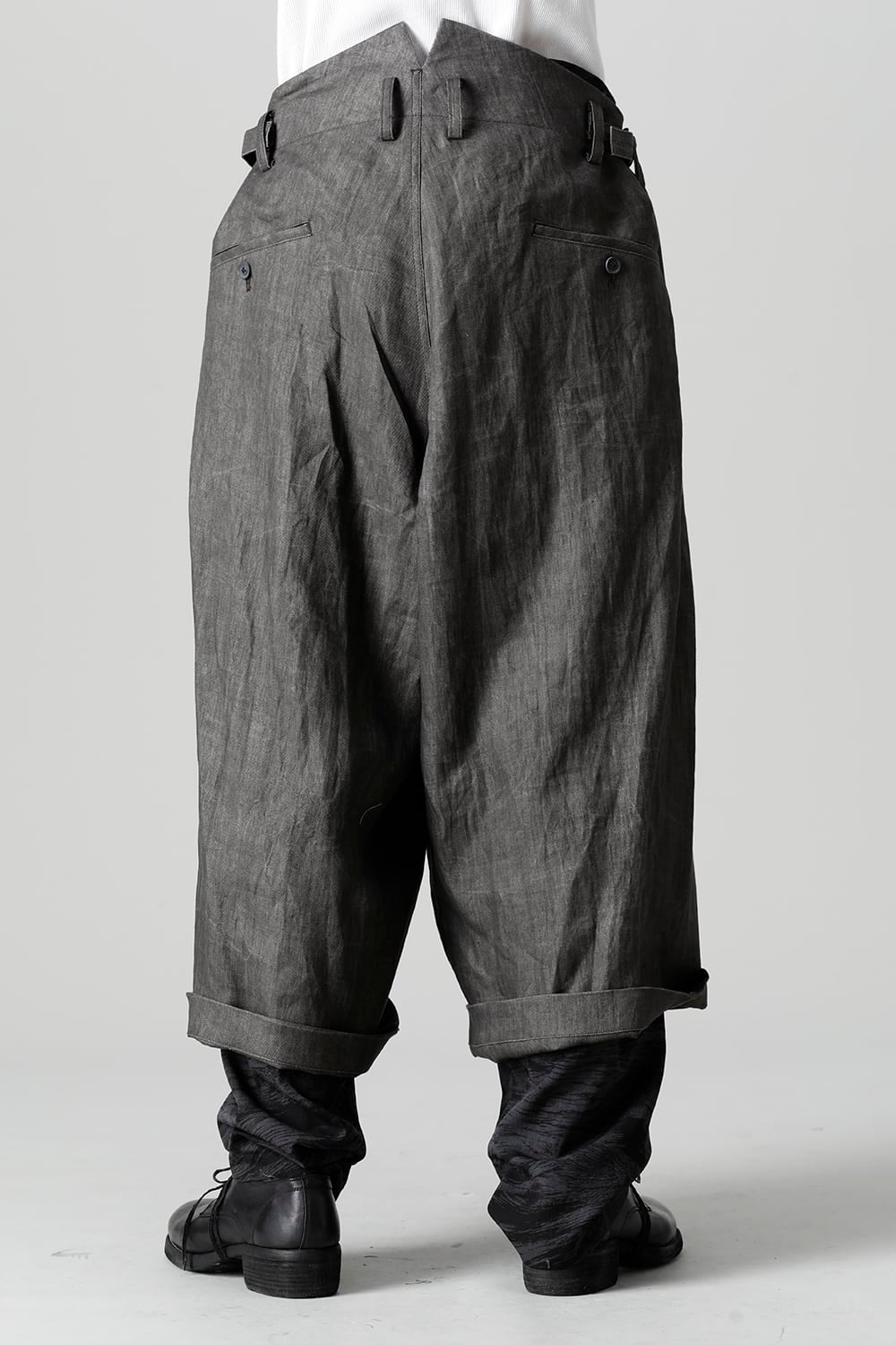 Cropped Straight Slacks Pants