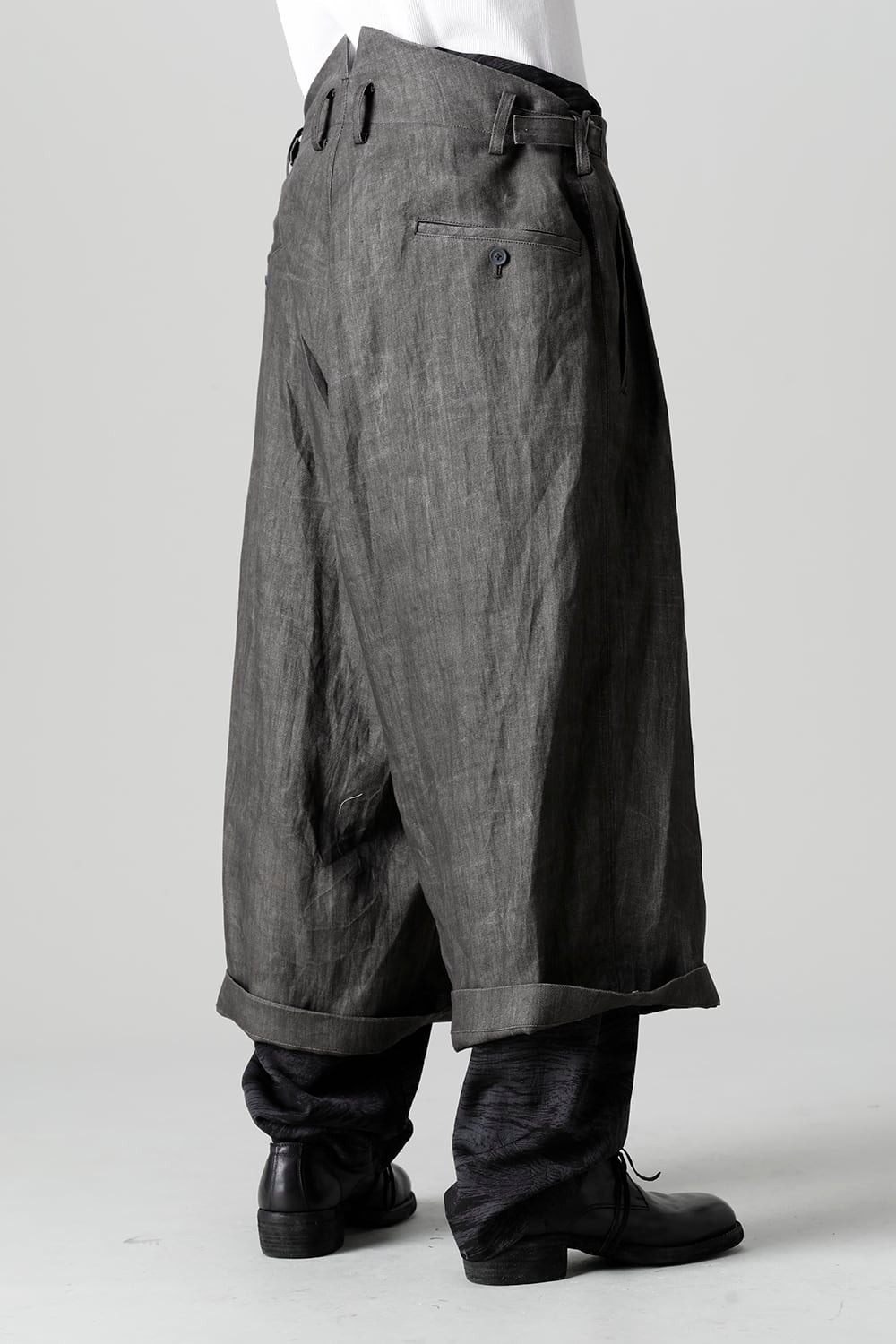 Cropped Straight Slacks Pants