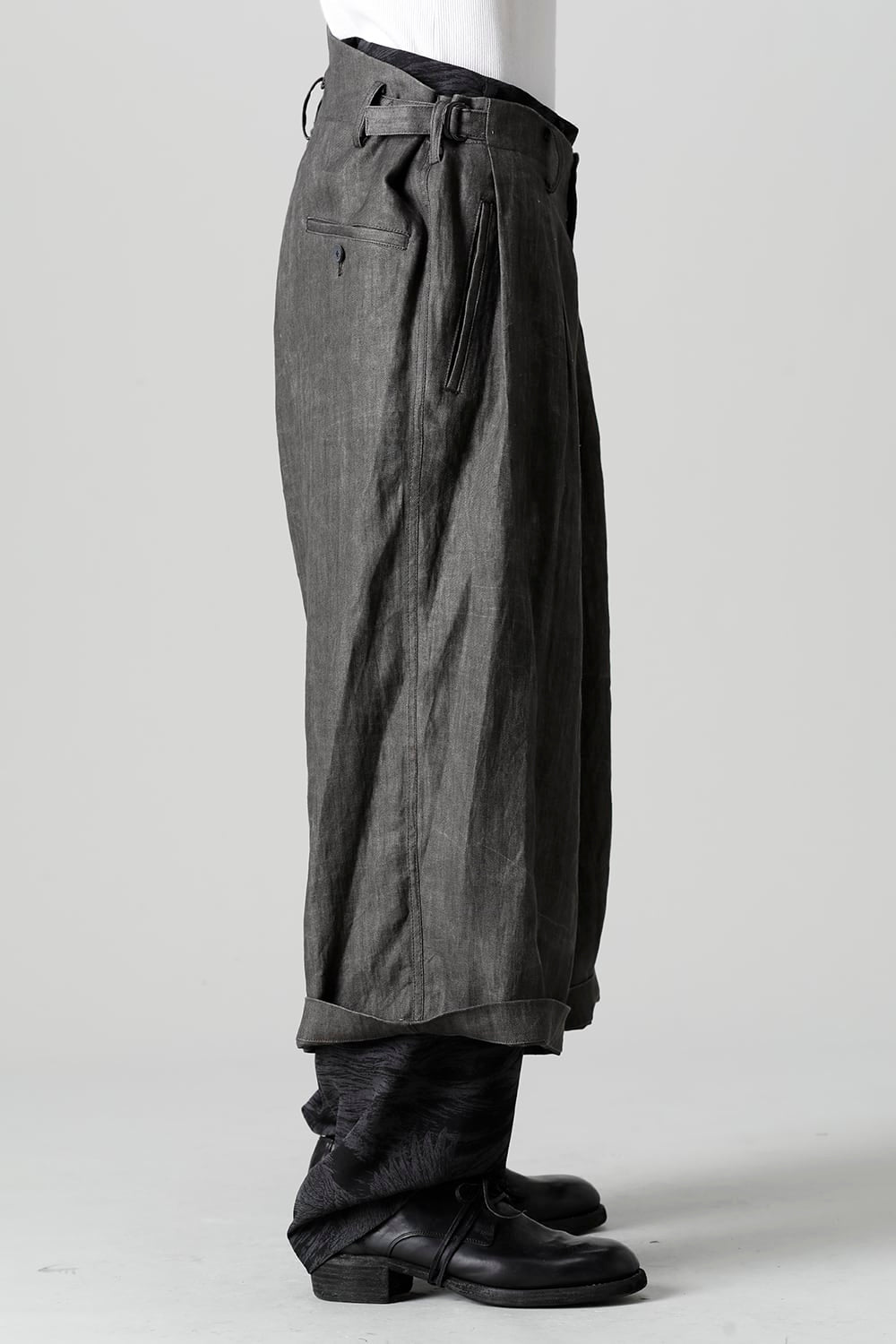 Cropped Straight Slacks Pants