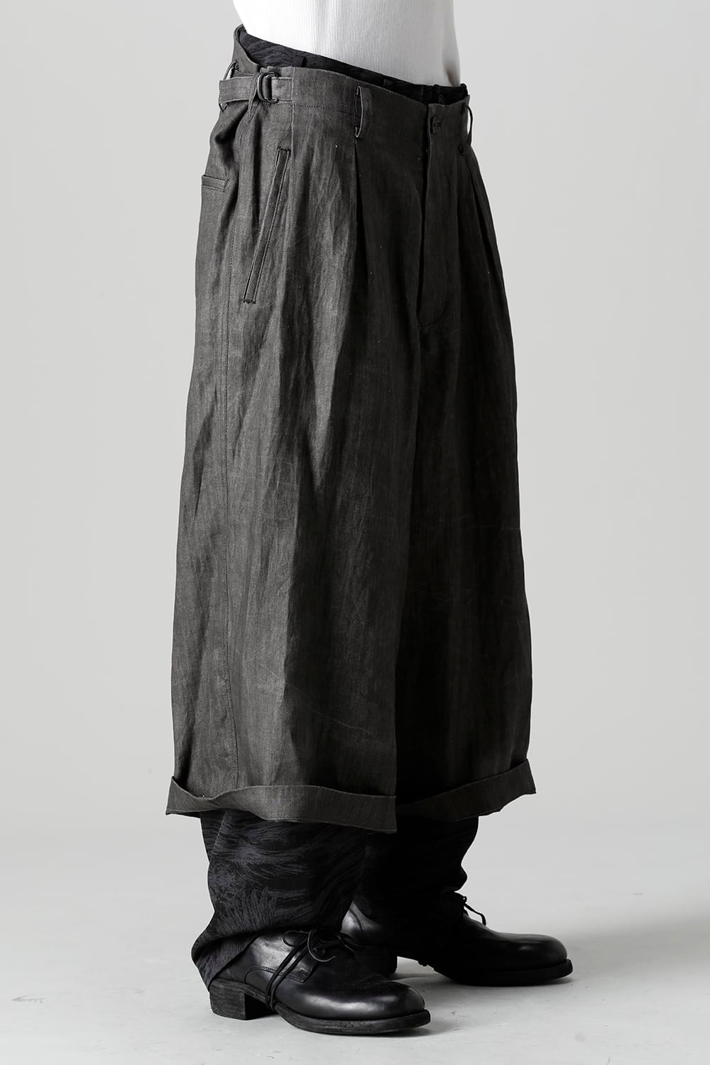 Cropped Straight Slacks Pants