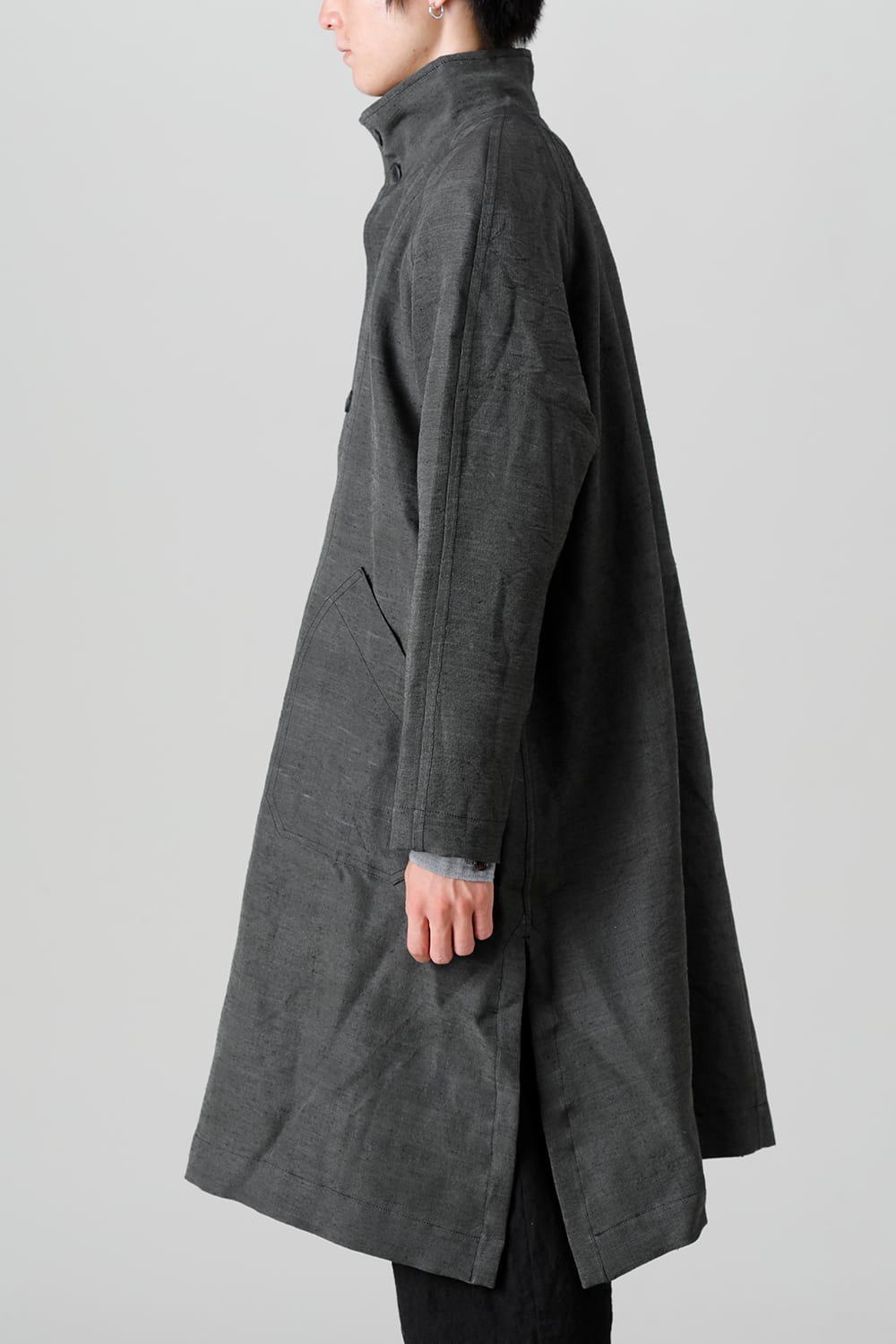 A Line Patch Pocket Lagran Coat