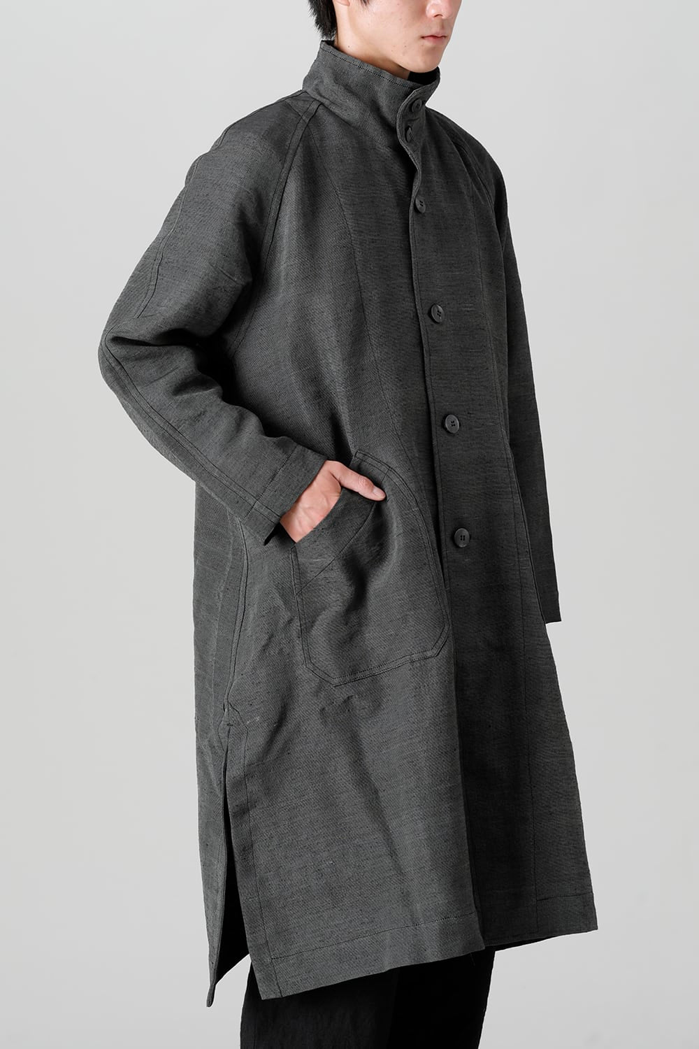 A Line Patch Pocket Lagran Coat