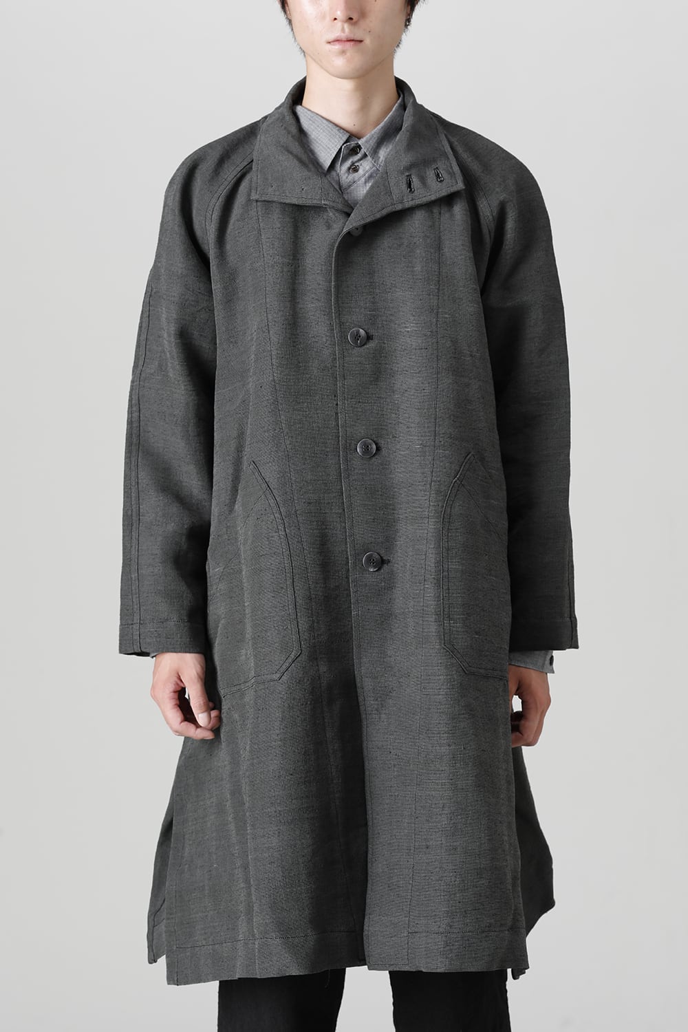 A Line Patch Pocket Lagran Coat