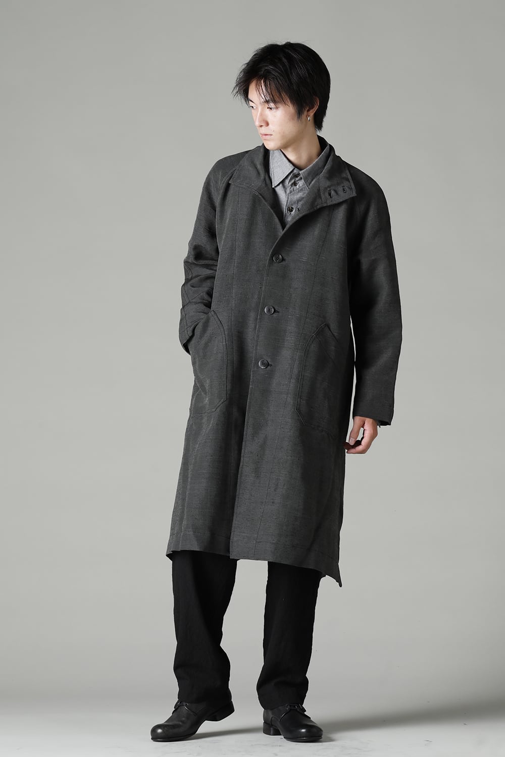 A Line Patch Pocket Lagran Coat