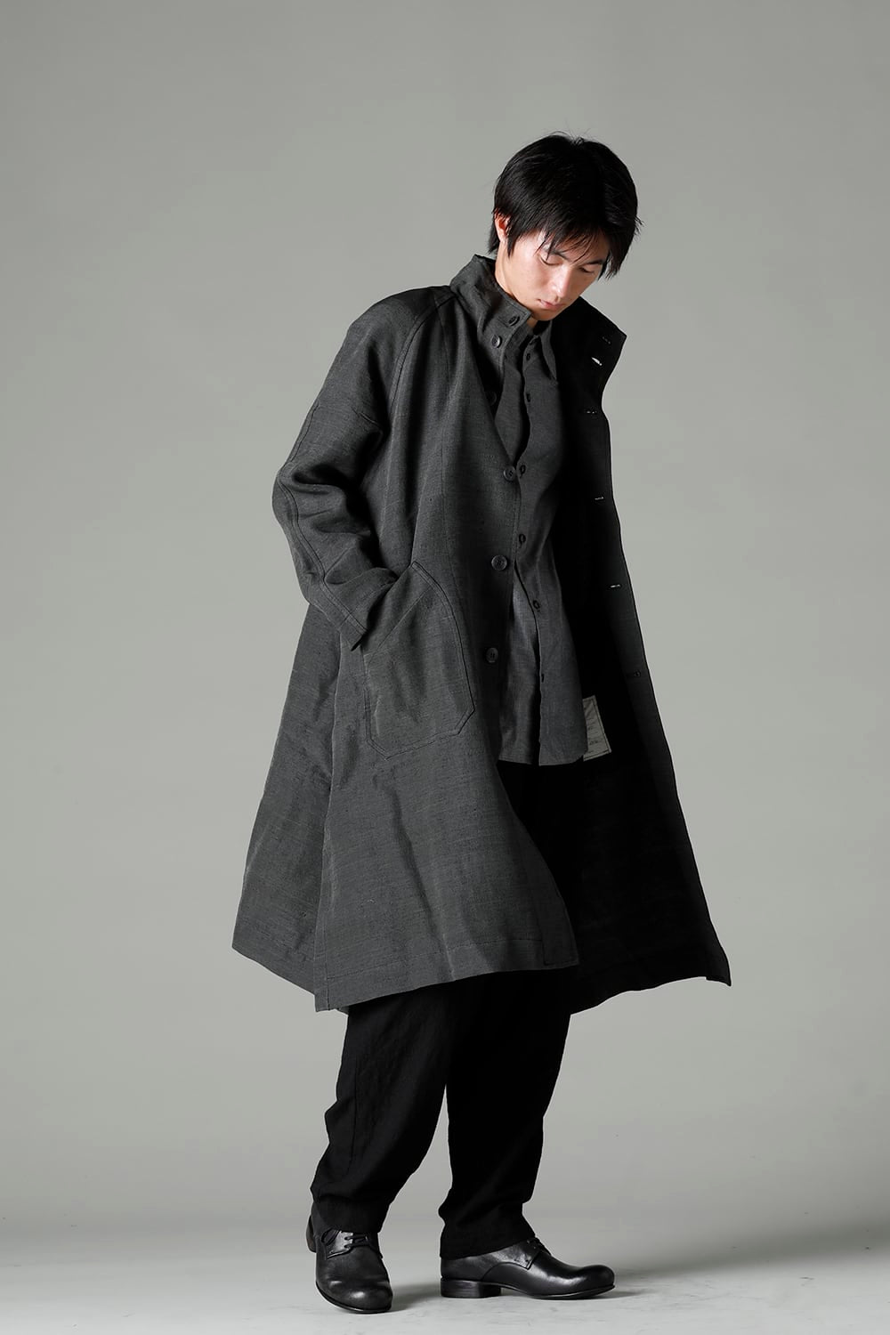 A Line Patch Pocket Lagran Coat