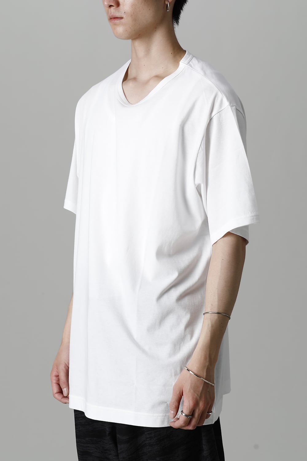 Crew Neck Short Sleeve T-Shirt Off White