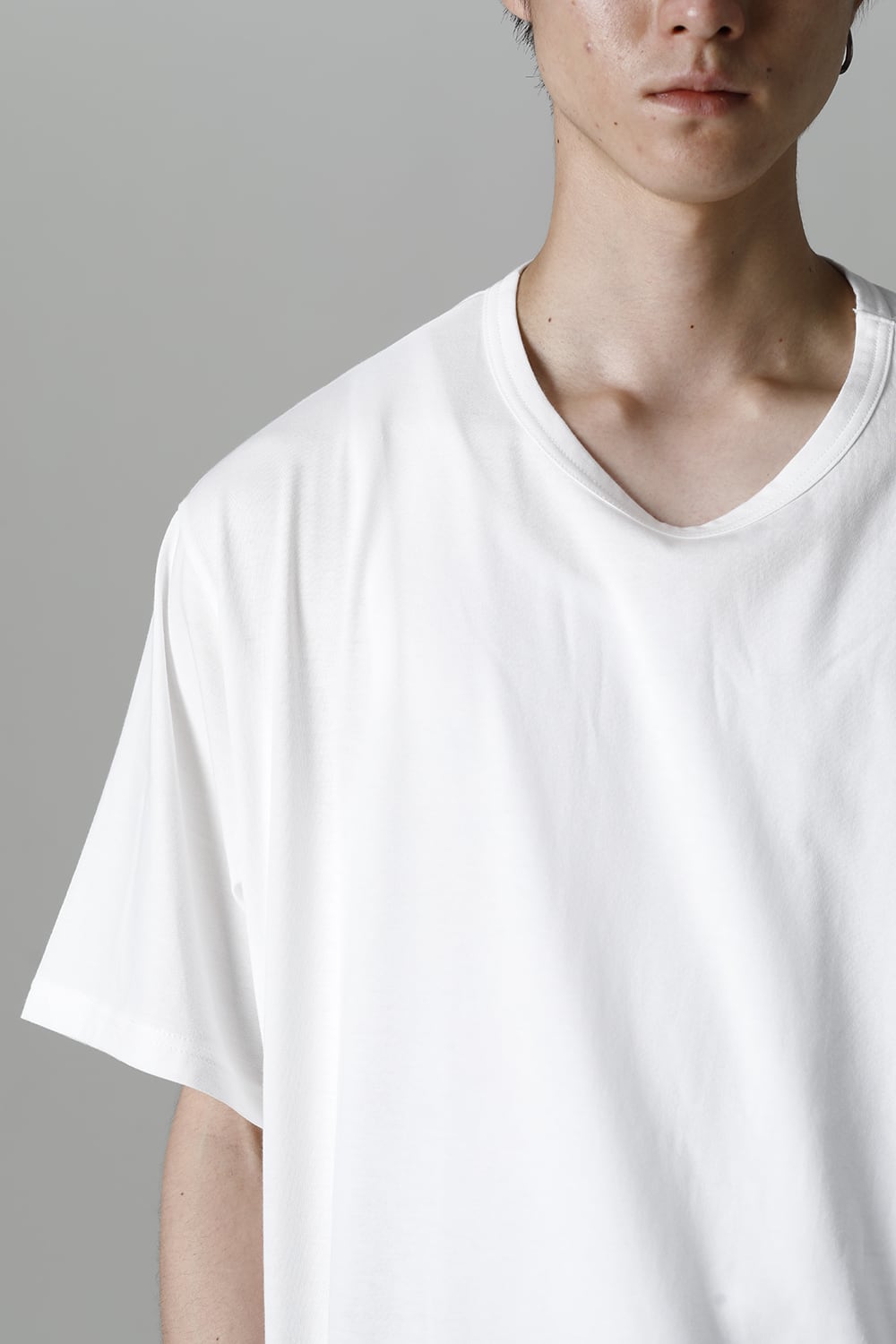 Crew Neck Short Sleeve T-Shirt Off White