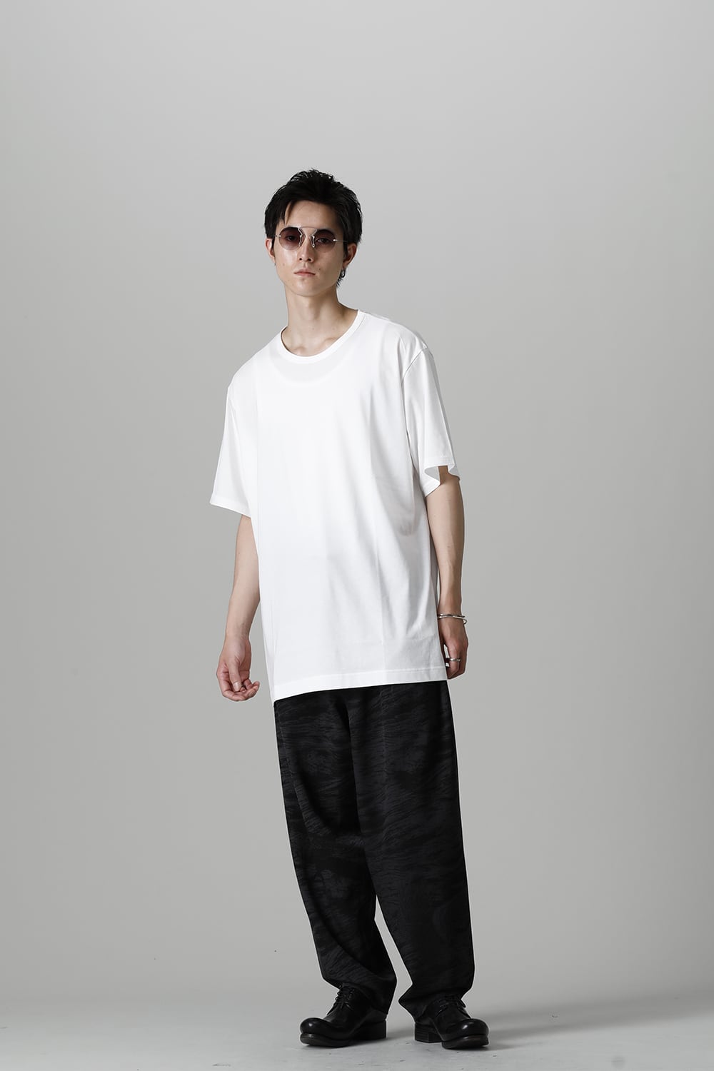 Crew Neck Short Sleeve T-Shirt Off White