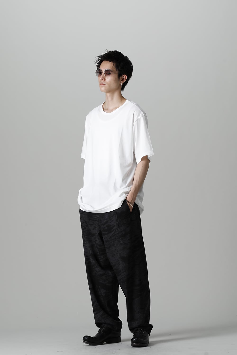 Crew Neck Short Sleeve T-Shirt Off White