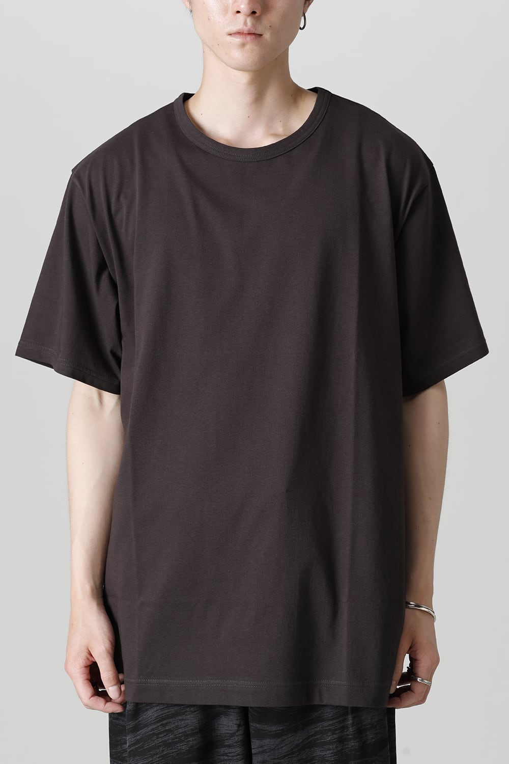 Crew Neck Short Sleeve T-Shirt Charcoal