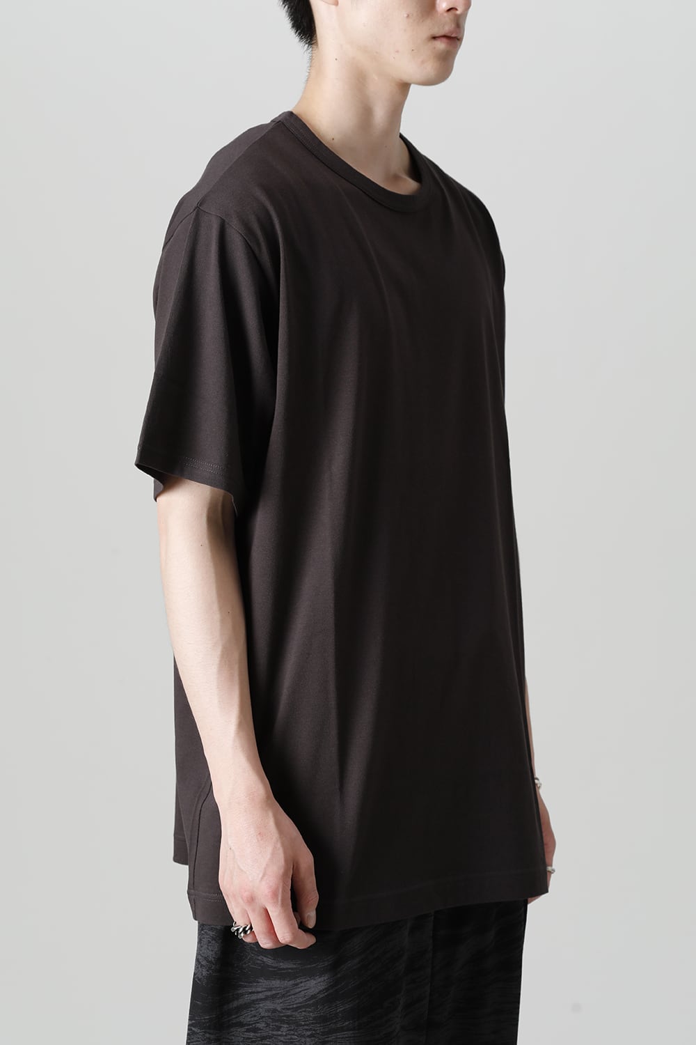 Crew Neck Short Sleeve T-Shirt Charcoal