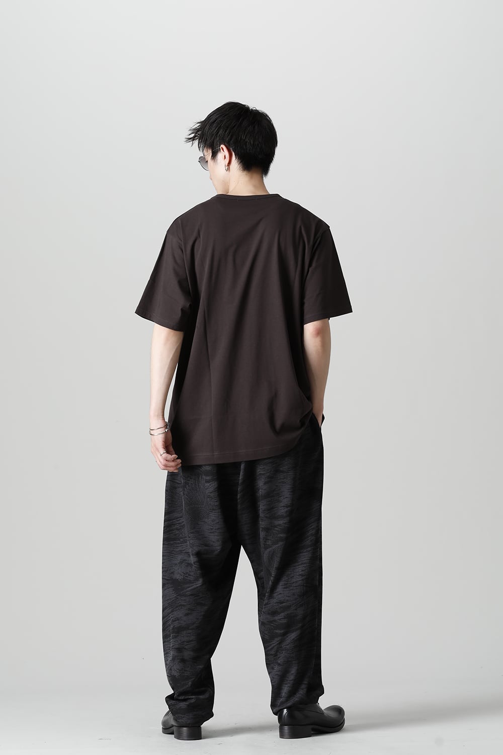 Crew Neck Short Sleeve T-Shirt Charcoal