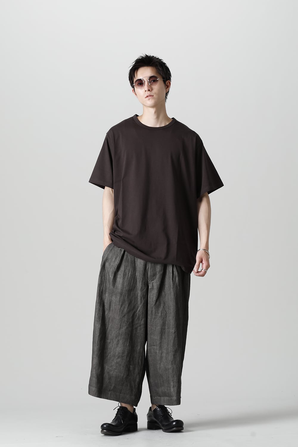 Cropped Straight Slacks Pants