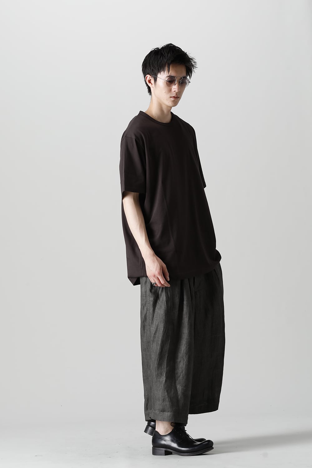 Cropped Straight Slacks Pants
