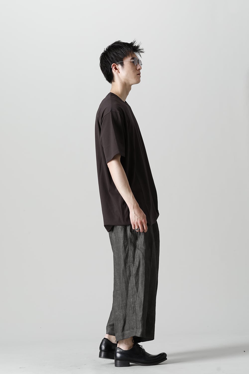 Cropped Straight Slacks Pants