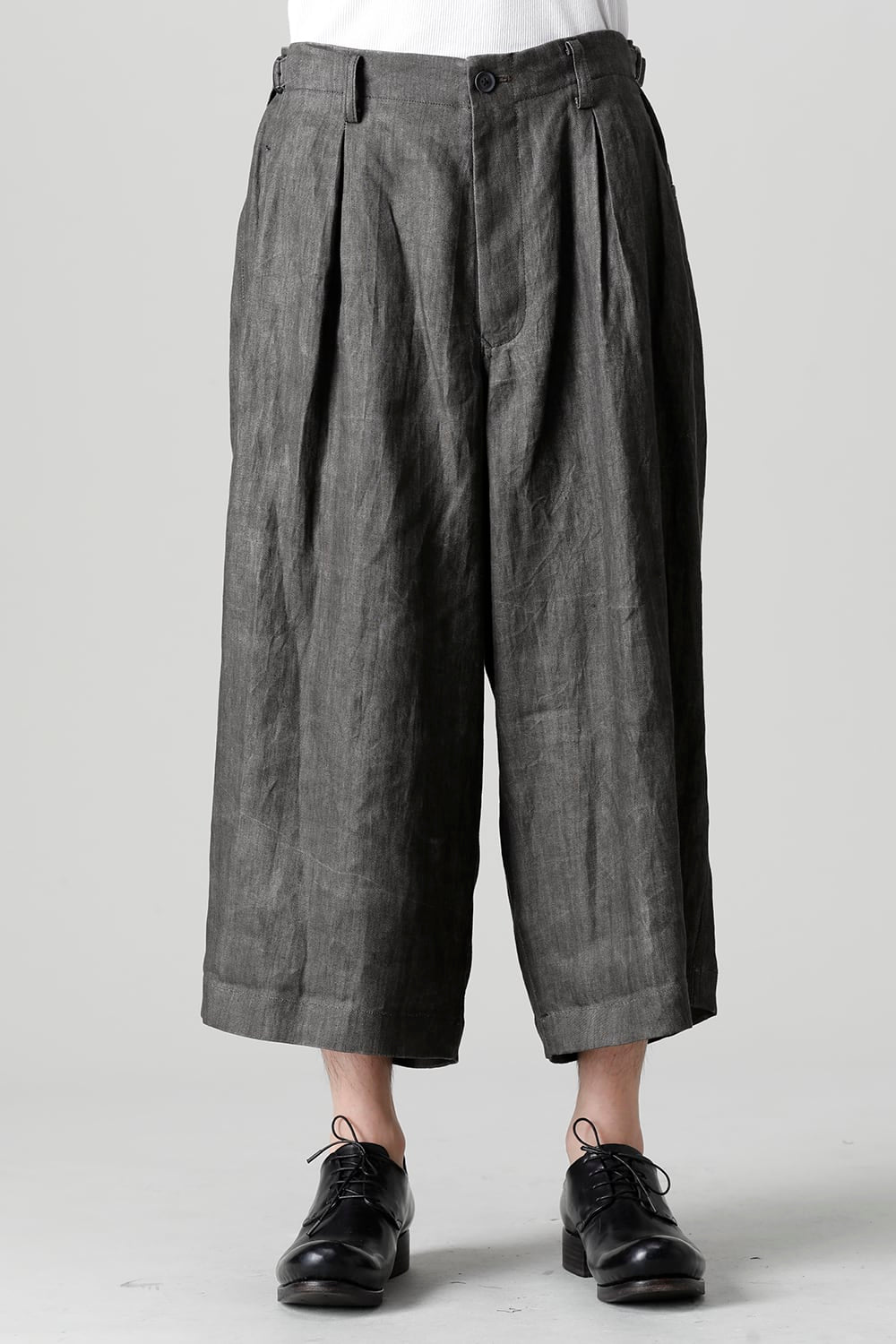 Cropped Straight Slacks Pants